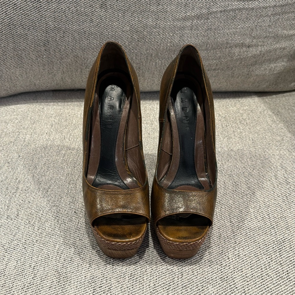 Marni Tweed Platform Pumps - 36
